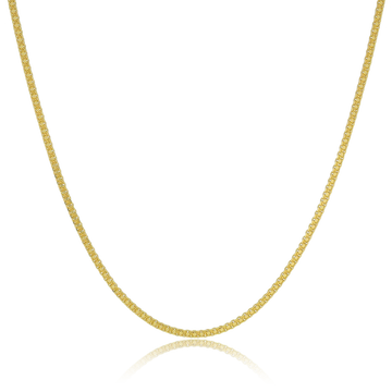 Corrente Cadeado Duplo 3mm Banhado a Ouro 18K