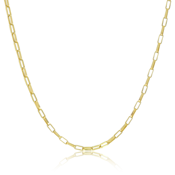 Corrente Tijolinho Alongado (3mm) Banhado a Ouro 18K