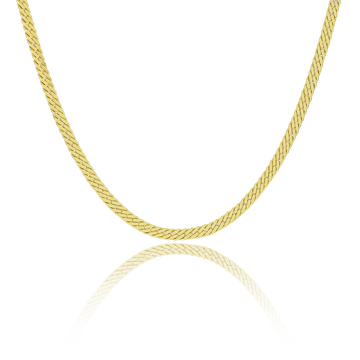 Corrente Grumet Flat (4mm) Banhado a Ouro 18K