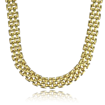 Corrente Elo Americano (10mm) Banhado a Ouro 18K