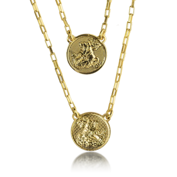 Escapulário Medalha de São Jorge - Banhado a Ouro 18K