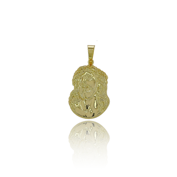 Pingente Face de Cristo M - Banhado a Ouro 18K