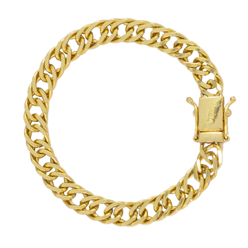 Pulseira Grumet Dupla (10mm) Banhada a Ouro 18K