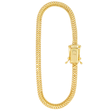 Pulseira Lacraia (4mm) Banhado a Ouro 18K