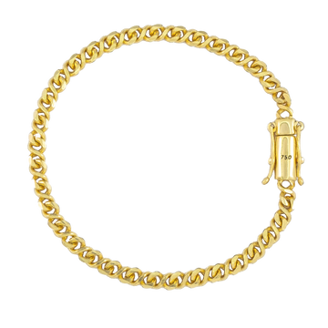 Pulseira Oitinho (4mm) Banhada a Ouro 18K