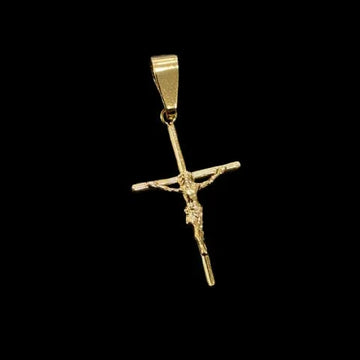 Pingente Crucifixo M (até 6mm) - Banhado a Ouro 18K