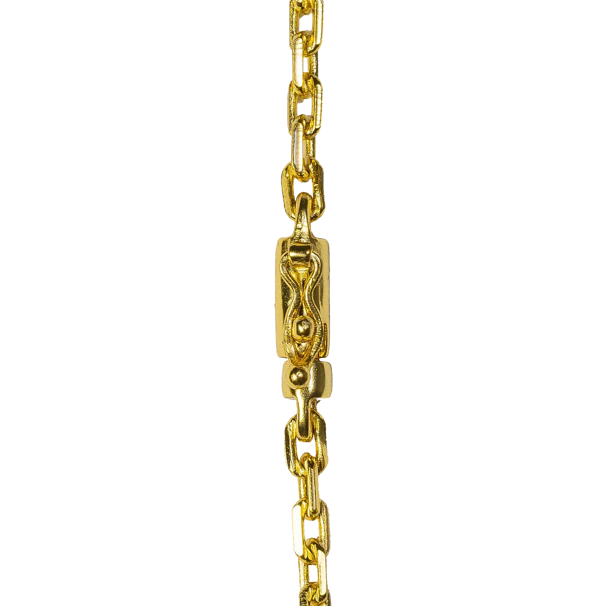 Corrente Cadeado (3mm) Banhado a Ouro 18K