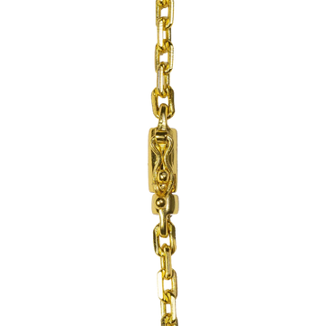 Corrente Cadeado (3mm) Banhado a Ouro 18K