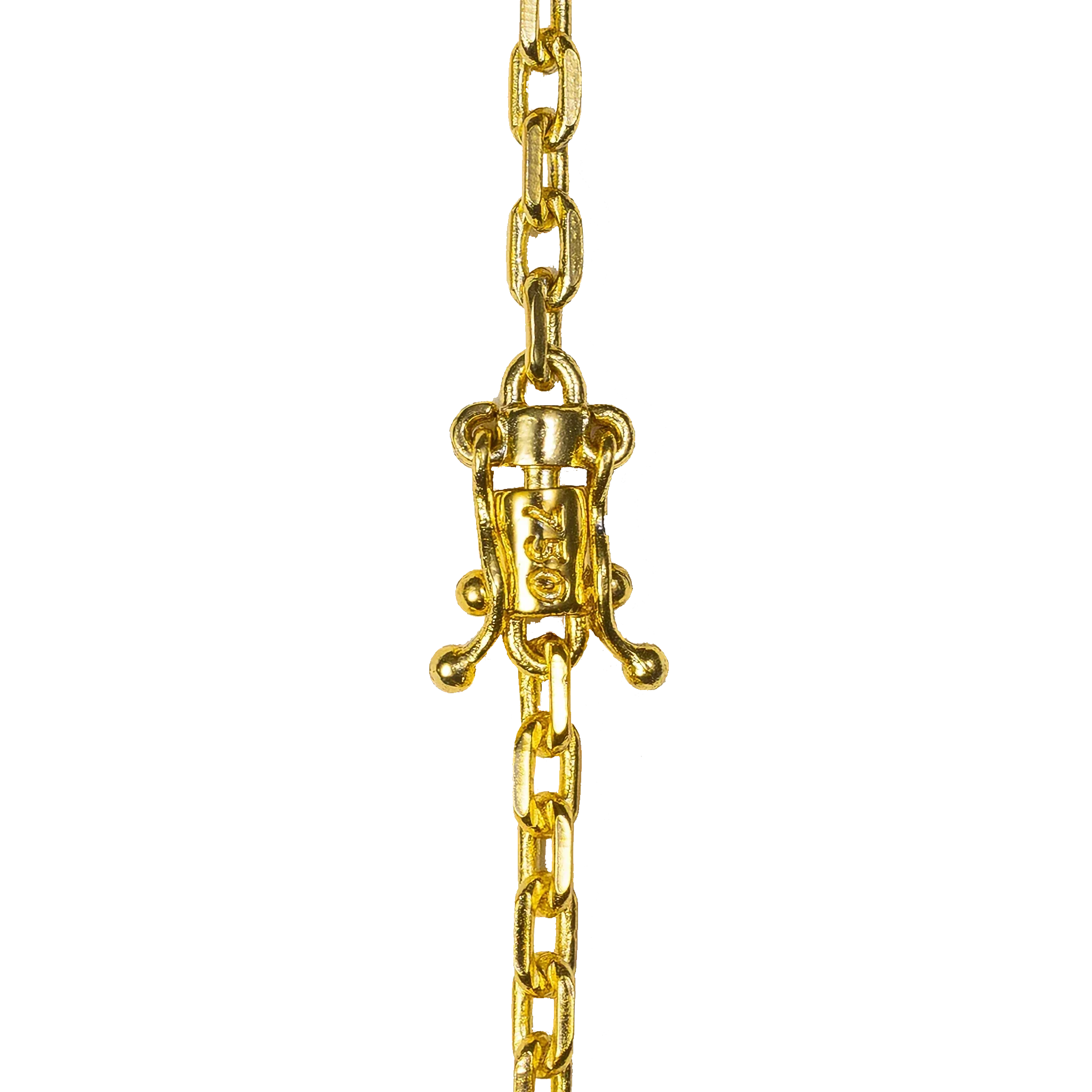Corrente Cadeado (3mm) Banhado a Ouro 18K