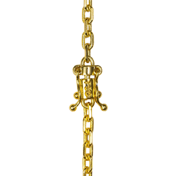 Pulseira Cadeado (3mm) Banhado a Ouro 18K