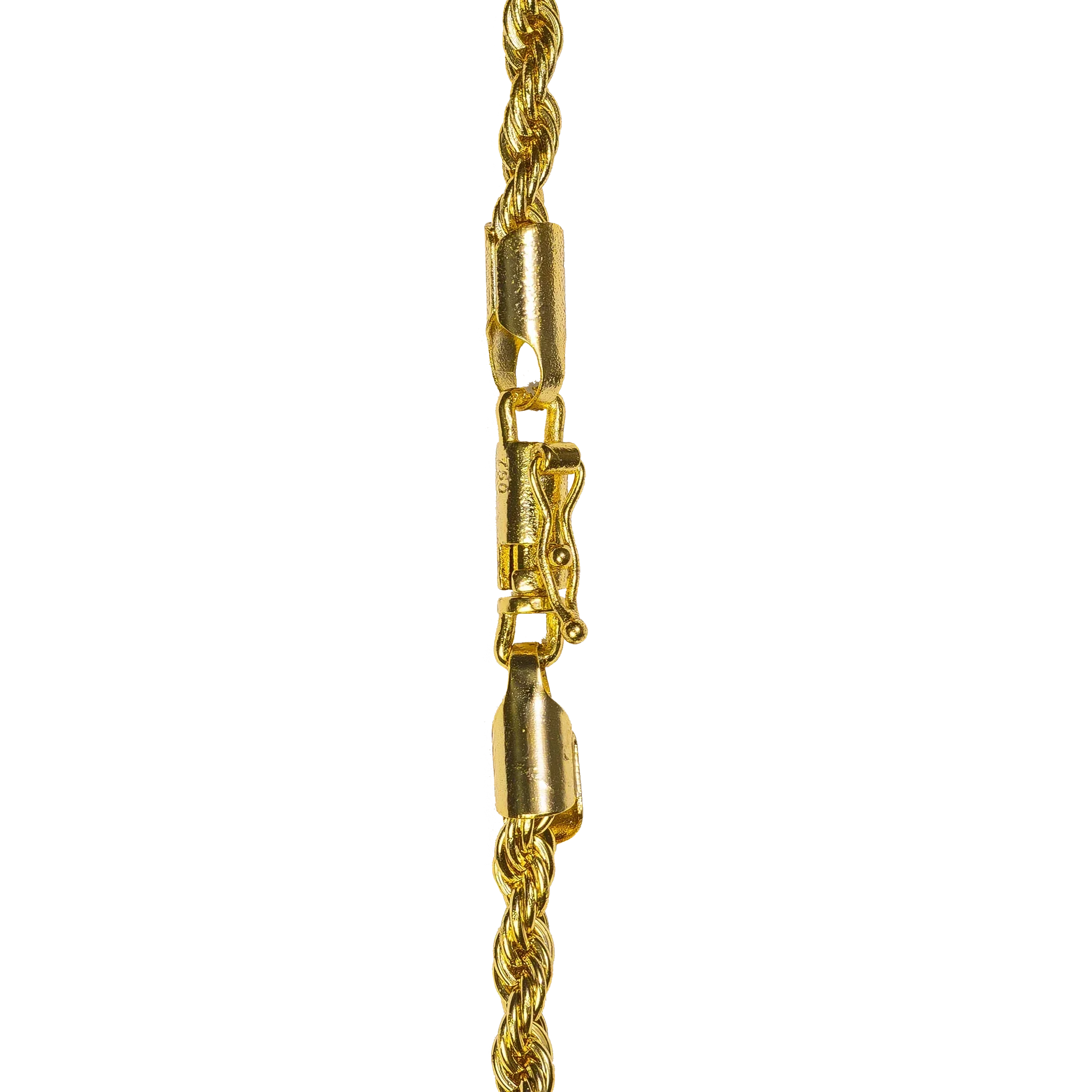 Corrente Cordão Baiano (4mm) Banhado a Ouro 18K