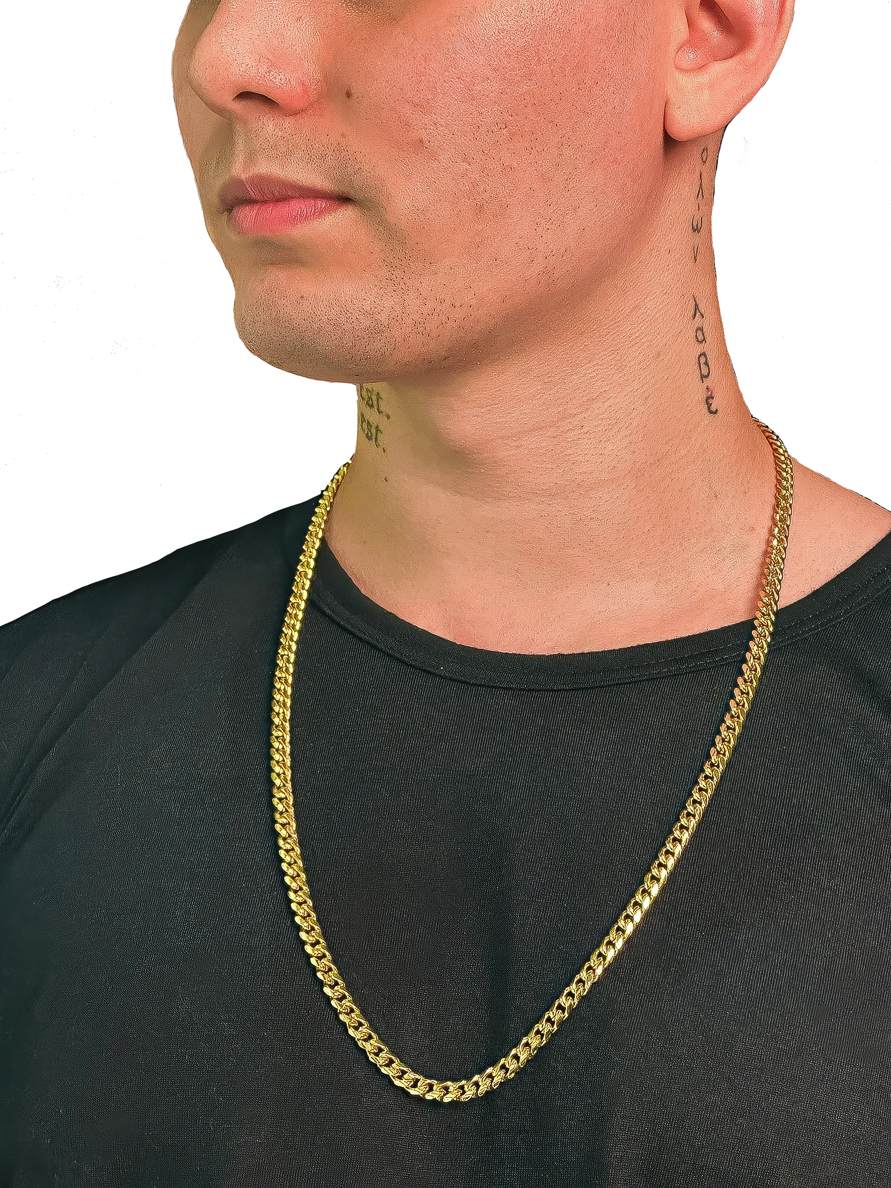 Corrente Cuban (6.5mm) Banhado a Ouro 18K