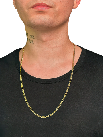 Corrente Grumet (4mm) Banhado a Ouro 18K