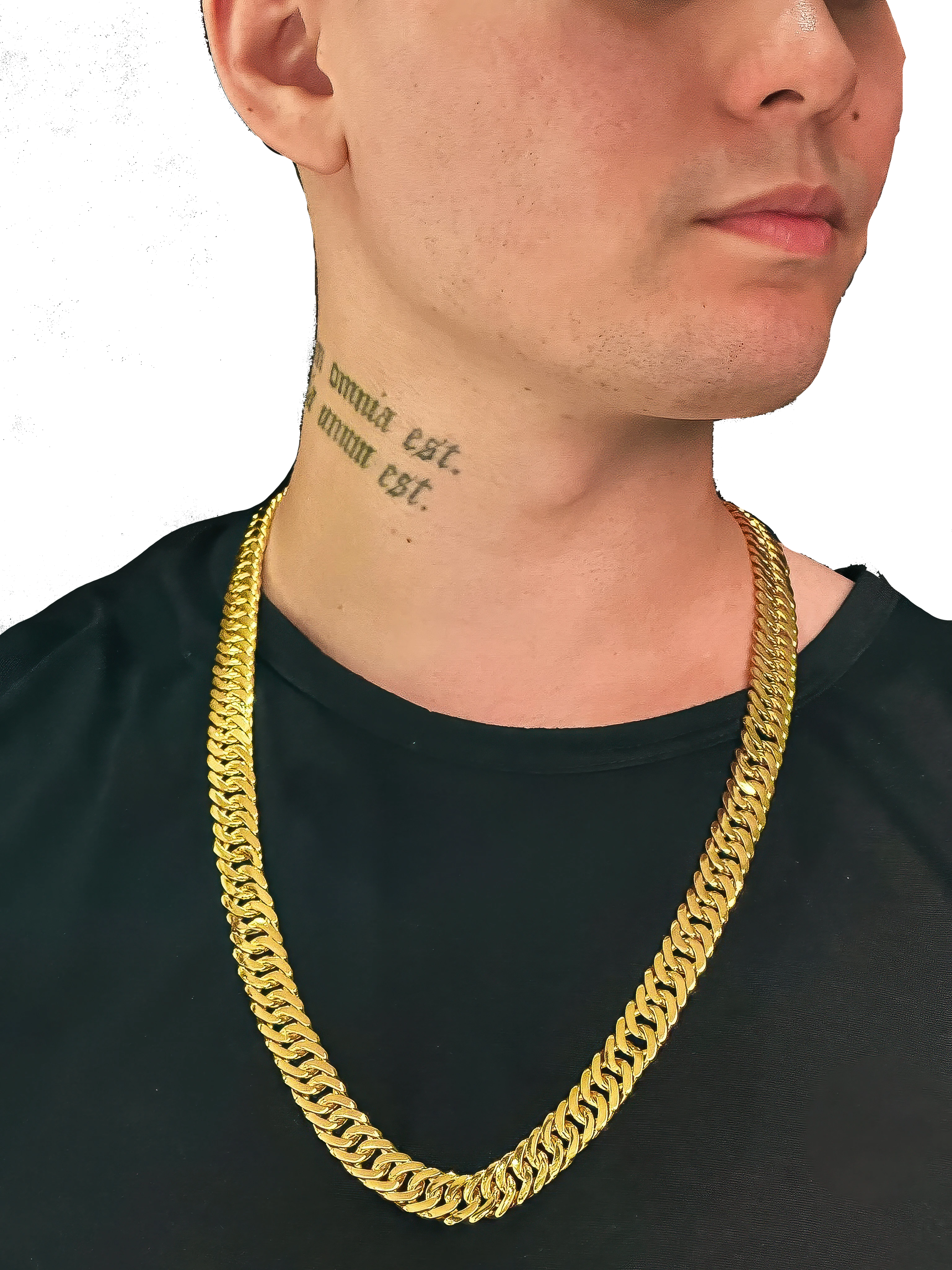 Corrente Grumet Dupla (13mm) Banhado a Ouro 18K