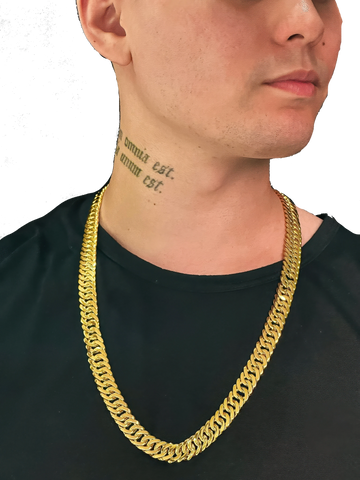 Corrente Grumet Dupla (13mm) Banhado a Ouro 18K