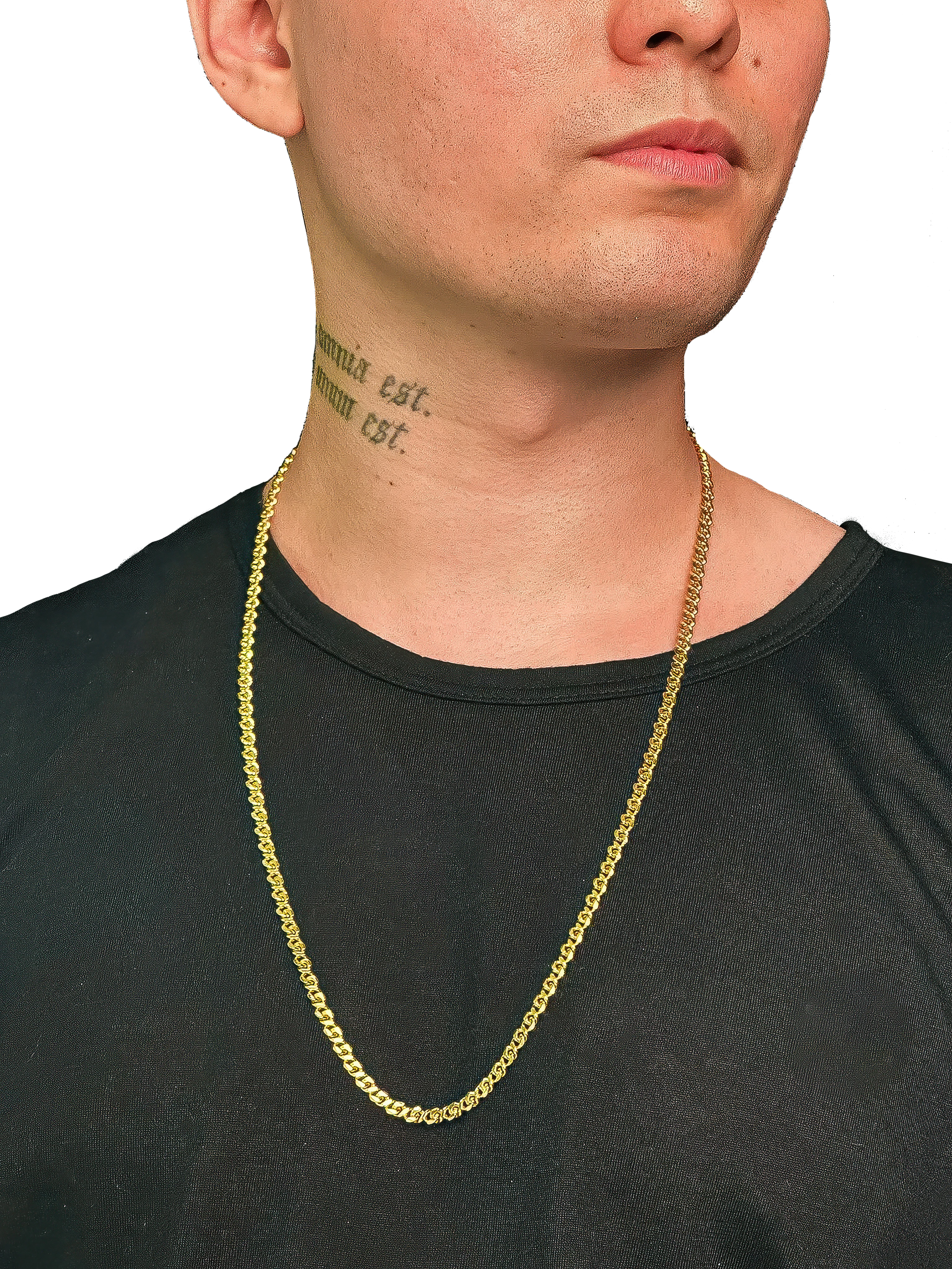 KIT Corrente + Pulseira Oitinho 4mm - Banhado a Ouro 18K