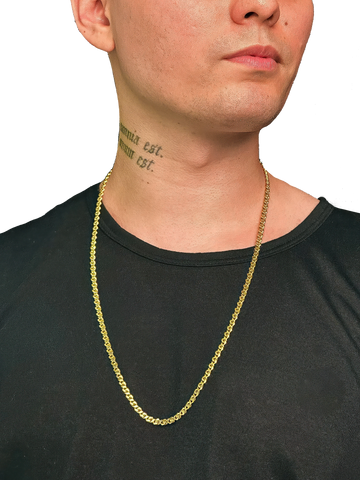 KIT Corrente + Pulseira Oitinho 4mm - Banhado a Ouro 18K