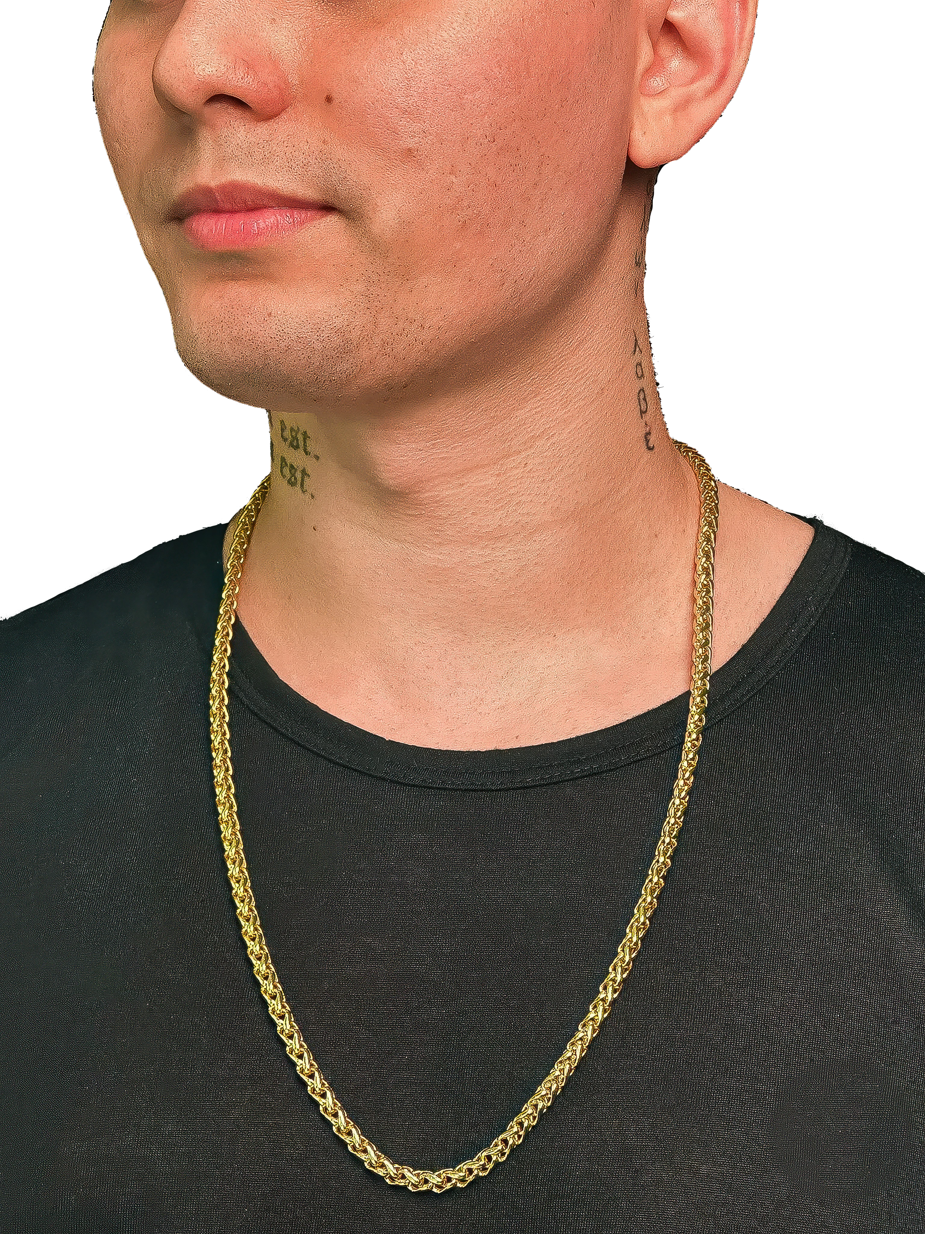 Corrente Peruana (6mm) Banhada a Ouro 18K