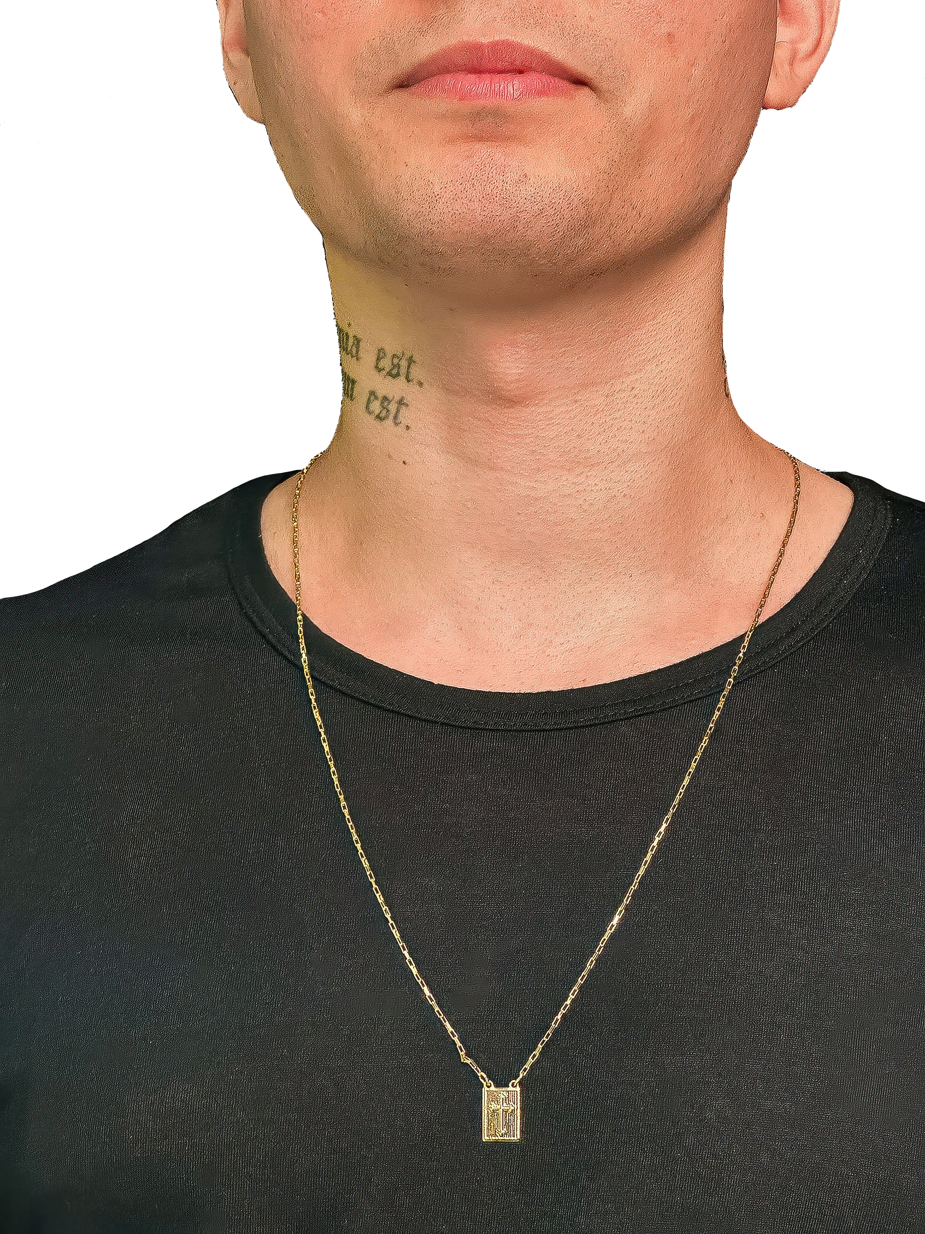 Escapulário Cruz - Banhado a Ouro 18K