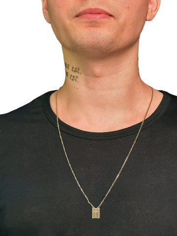 Escapulário Cruz - Banhado a Ouro 18K