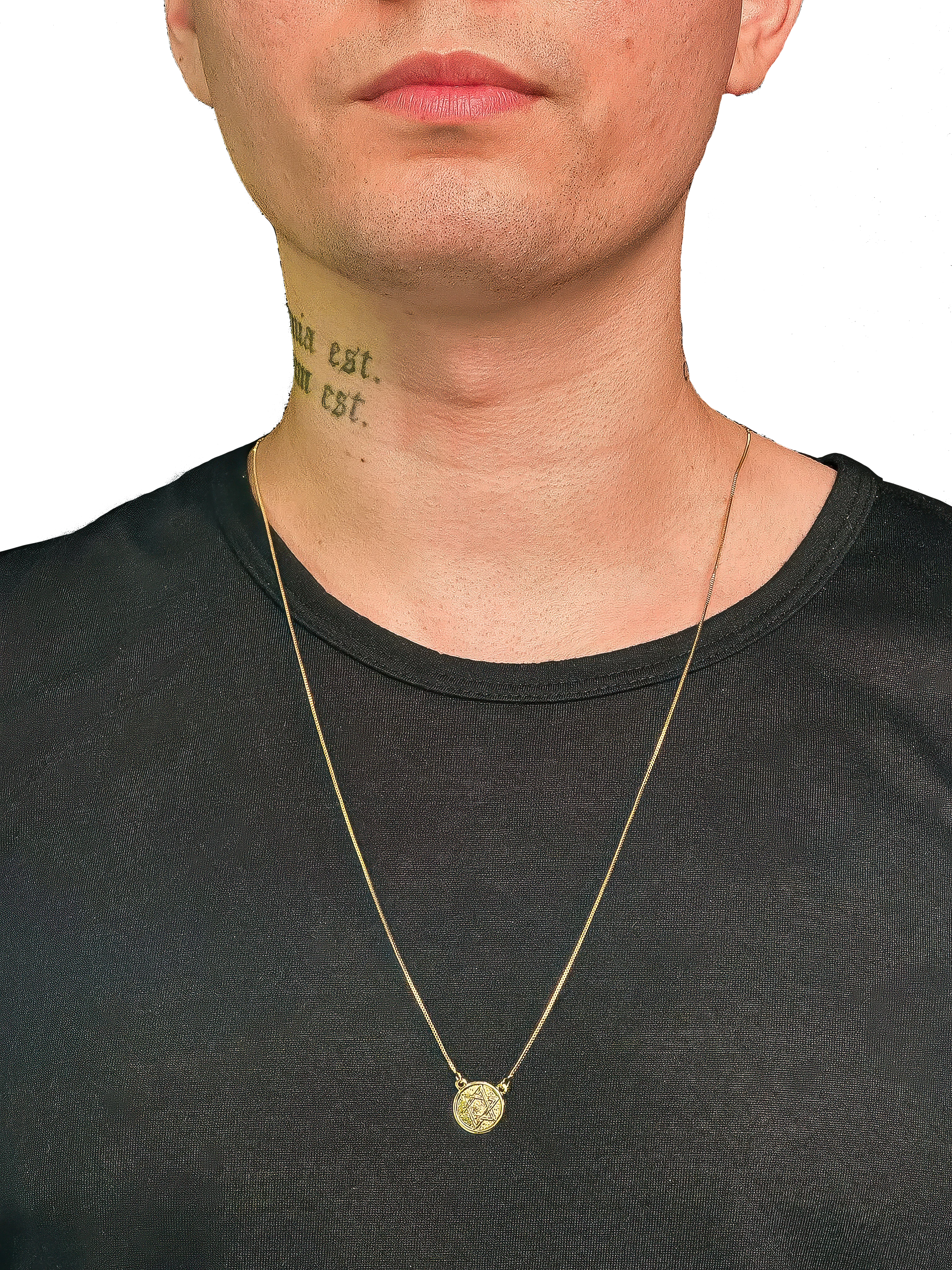 Escapulário Estrela de Davi - Banhado a Ouro 18K