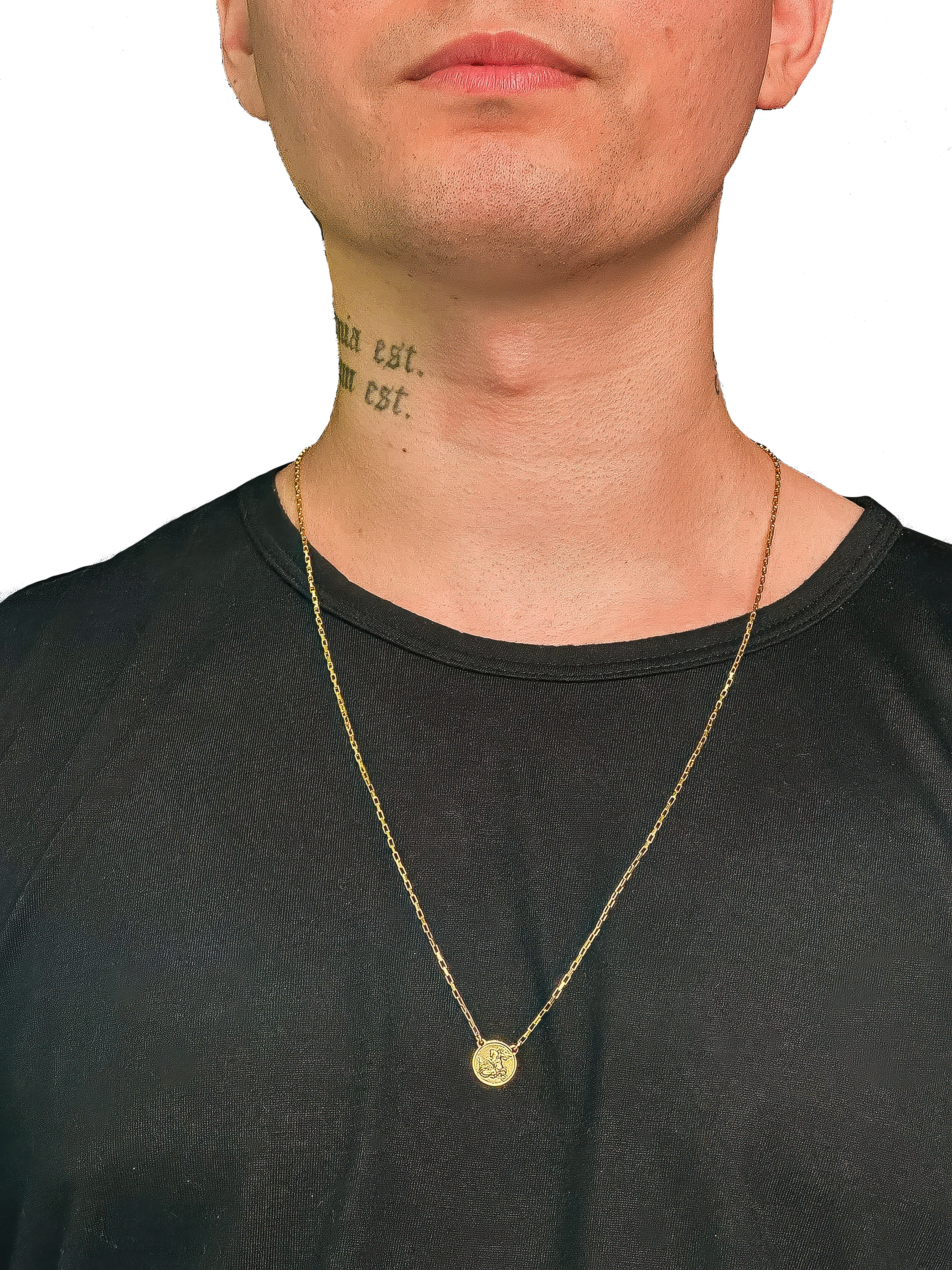 Escapulário Medalha de São Jorge - Banhado a Ouro 18K