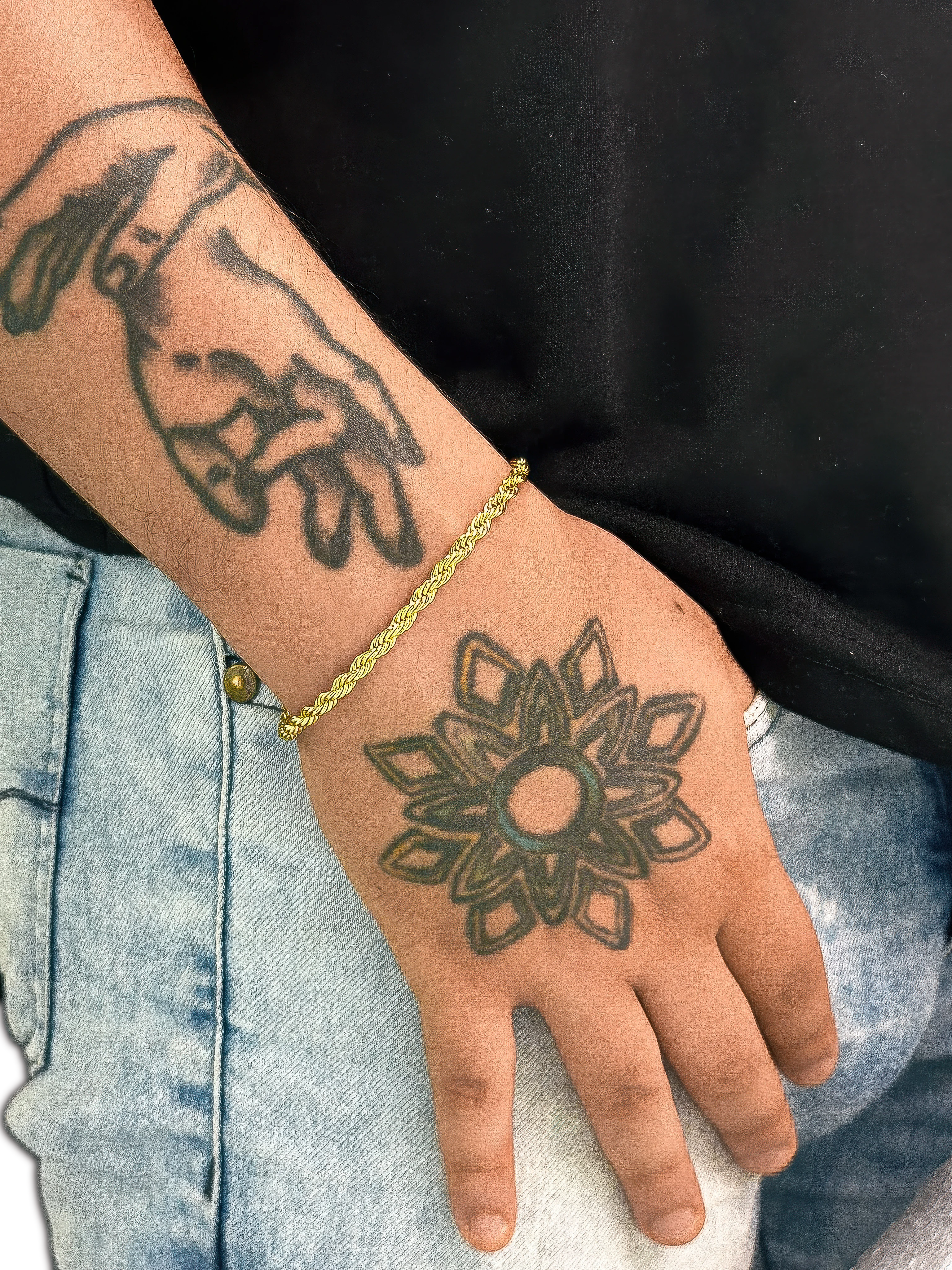 Pulseira Cordão Baiano (4mm) Banhado a Ouro 18K