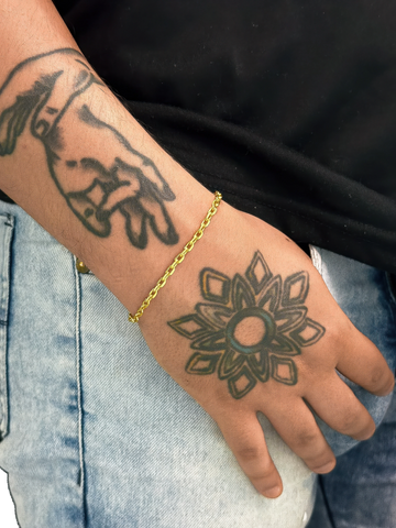 Pulseira Cadeado (3mm) Banhado a Ouro 18K