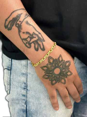 Pulseira Cadeado (6mm) Banhada a Ouro 18K