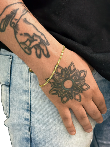 Pulseira Cadeado Duplo 3mm Banhado a Ouro 18K