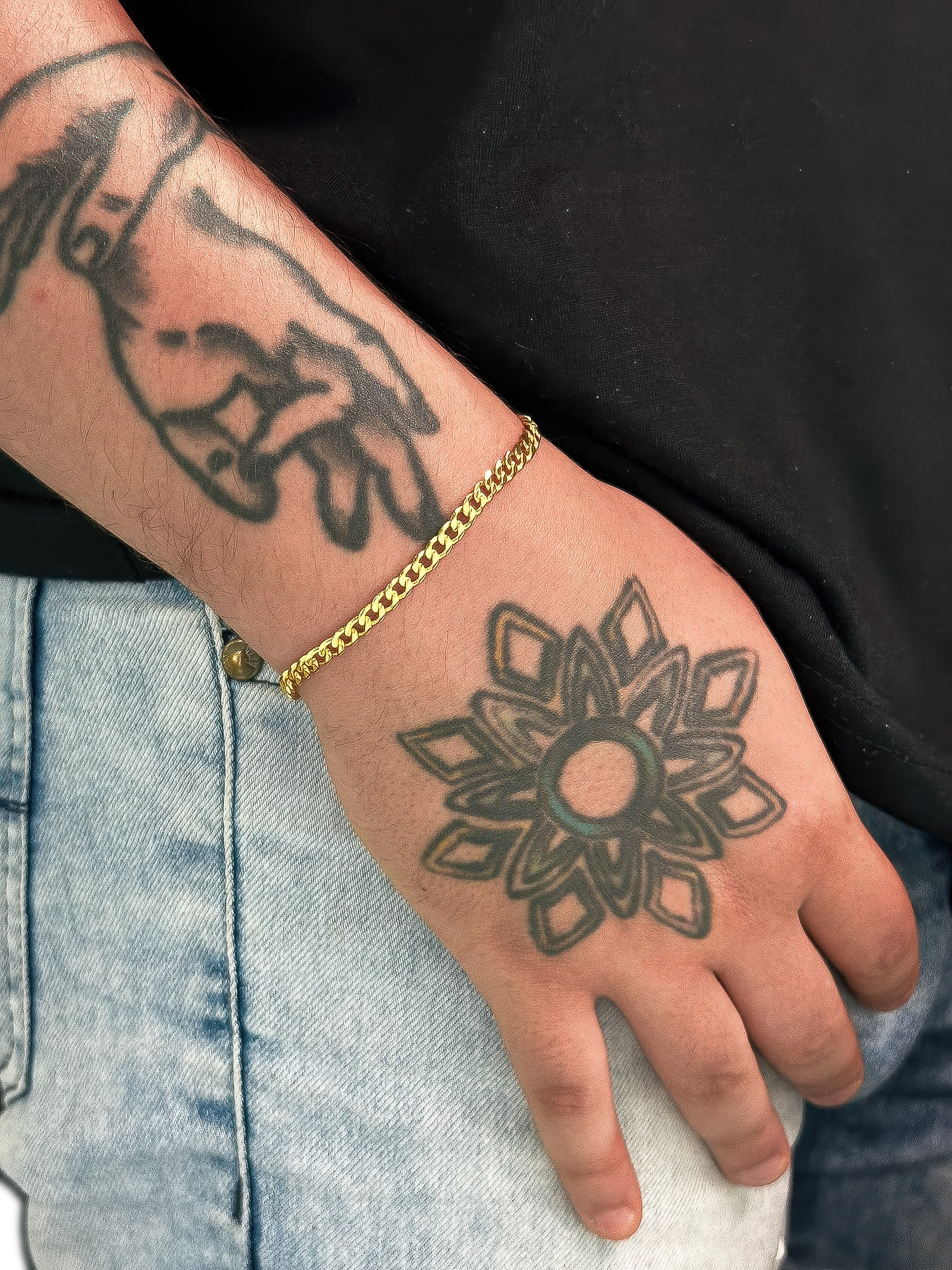 Pulseira Grumet (4mm) Banhado a Ouro 18K