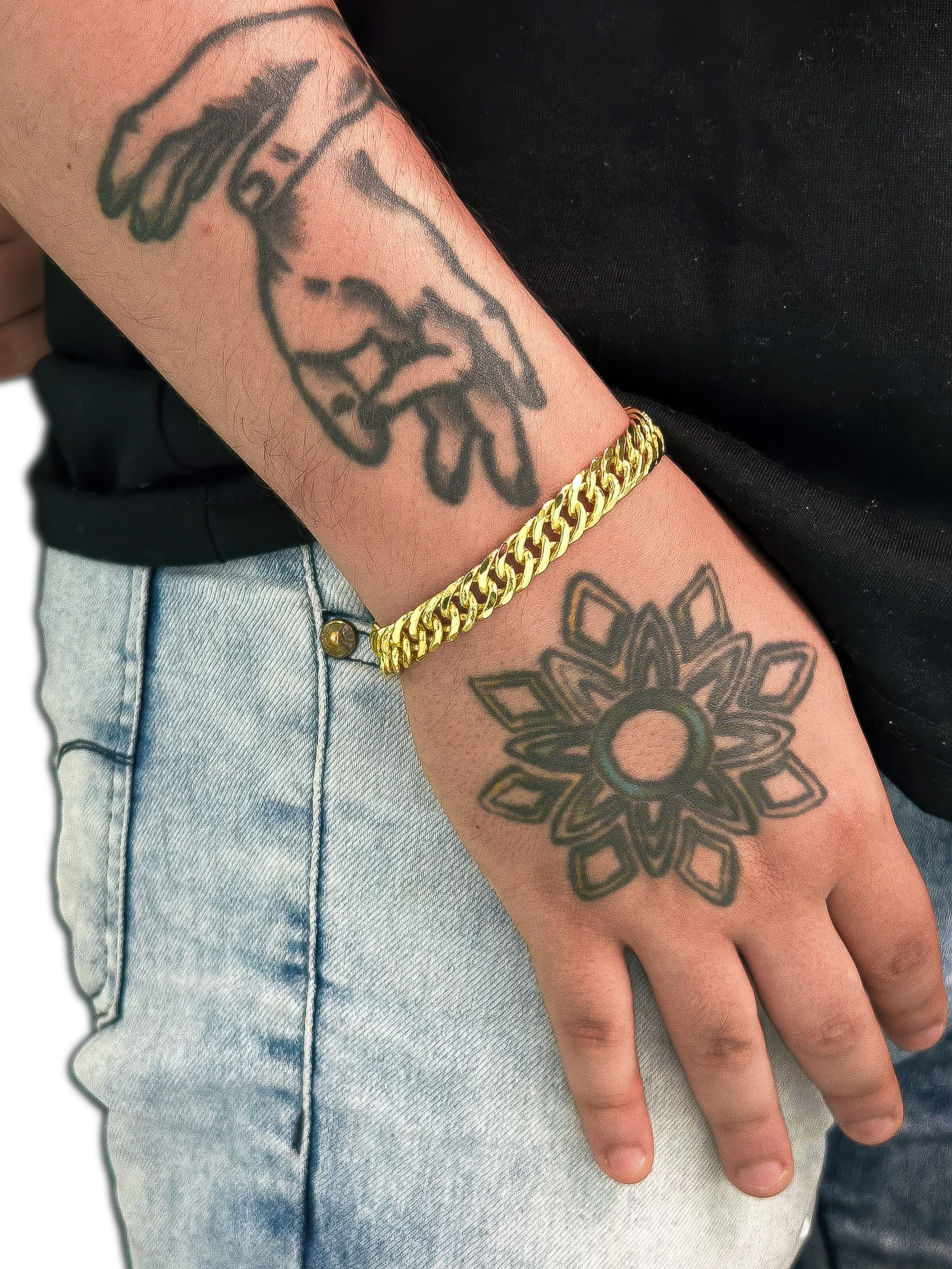 Pulseira Grumet Dupla (10mm) Banhada a Ouro 18K