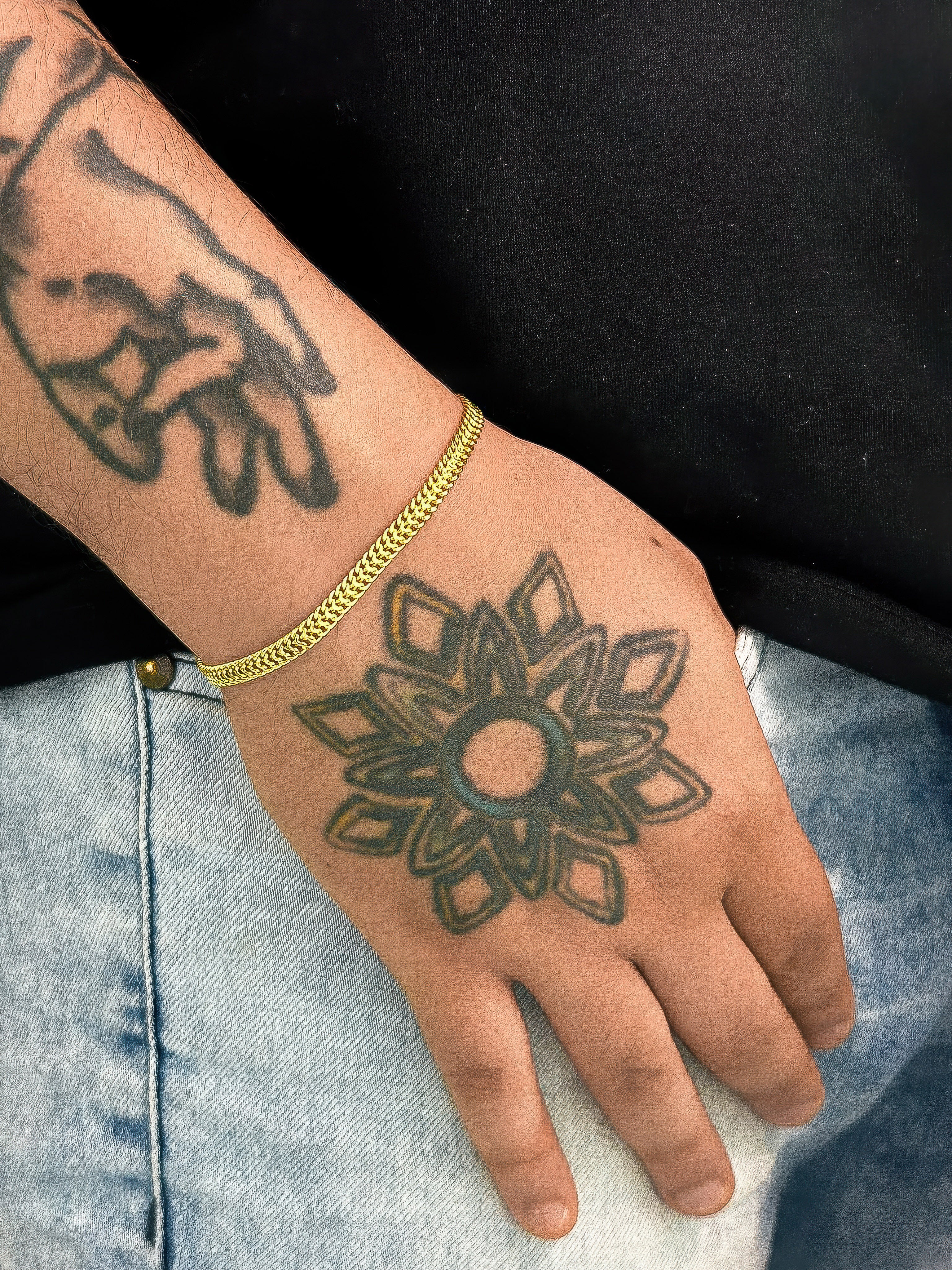 Pulseira Lacraia (4mm) Banhado a Ouro 18K