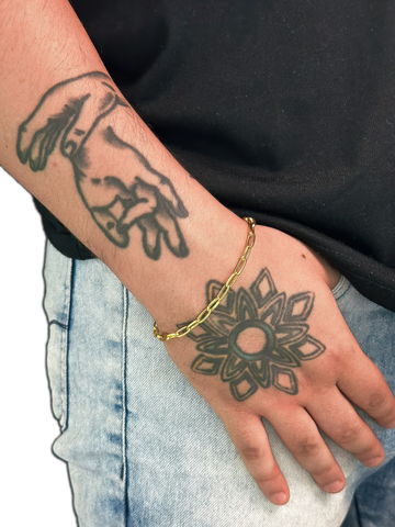 Pulseira Meia Cana (5mm) Banhado a Ouro 18K