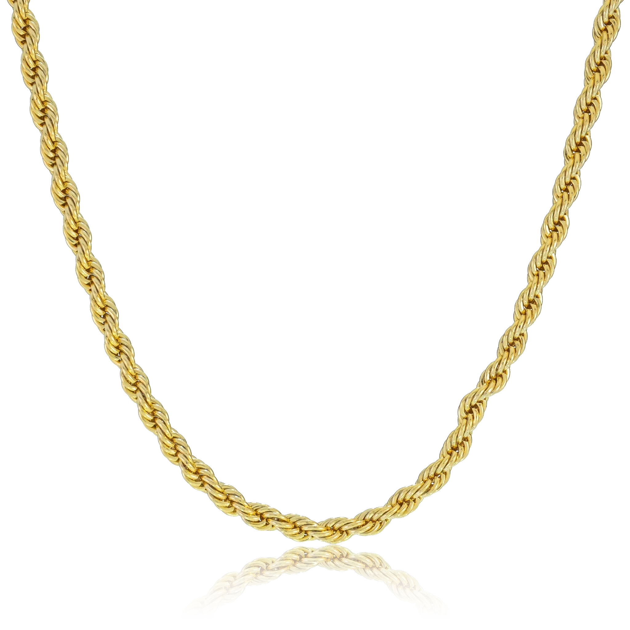 KIT Corrente + Pulseira Cordão Baiano 6mm - Banhado a Ouro 18K