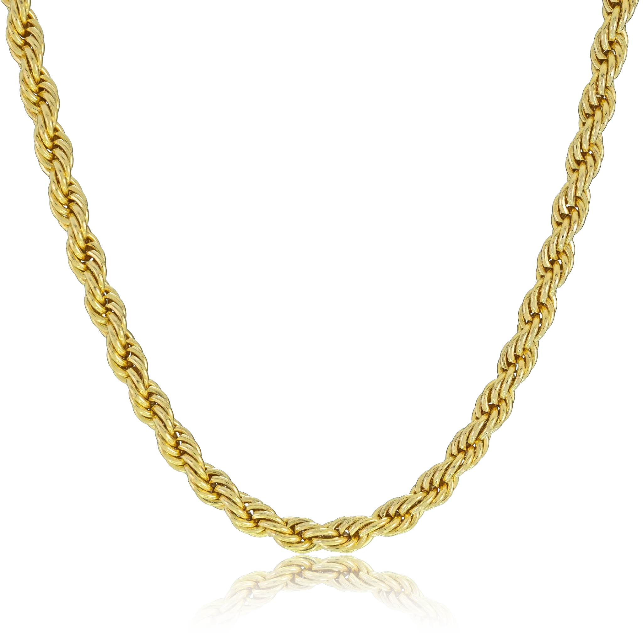 Corrente Cordão Baiano (8mm) Banhada a Ouro 18K