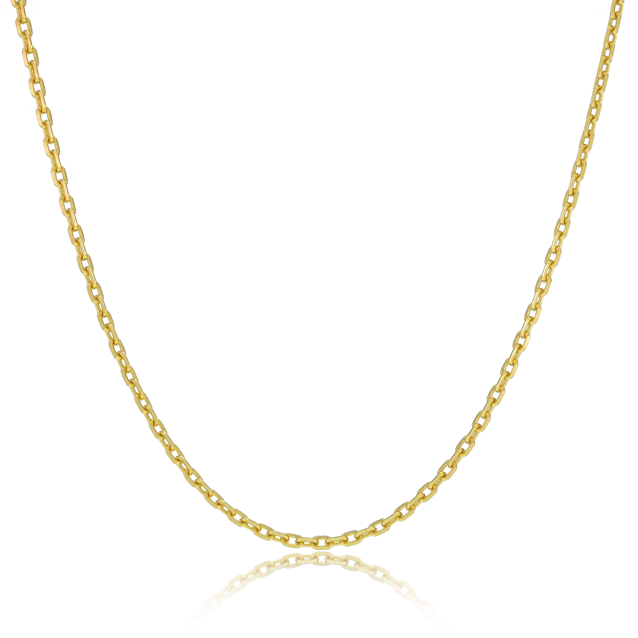 Corrente Cadeado (3mm) Banhado a Ouro 18K