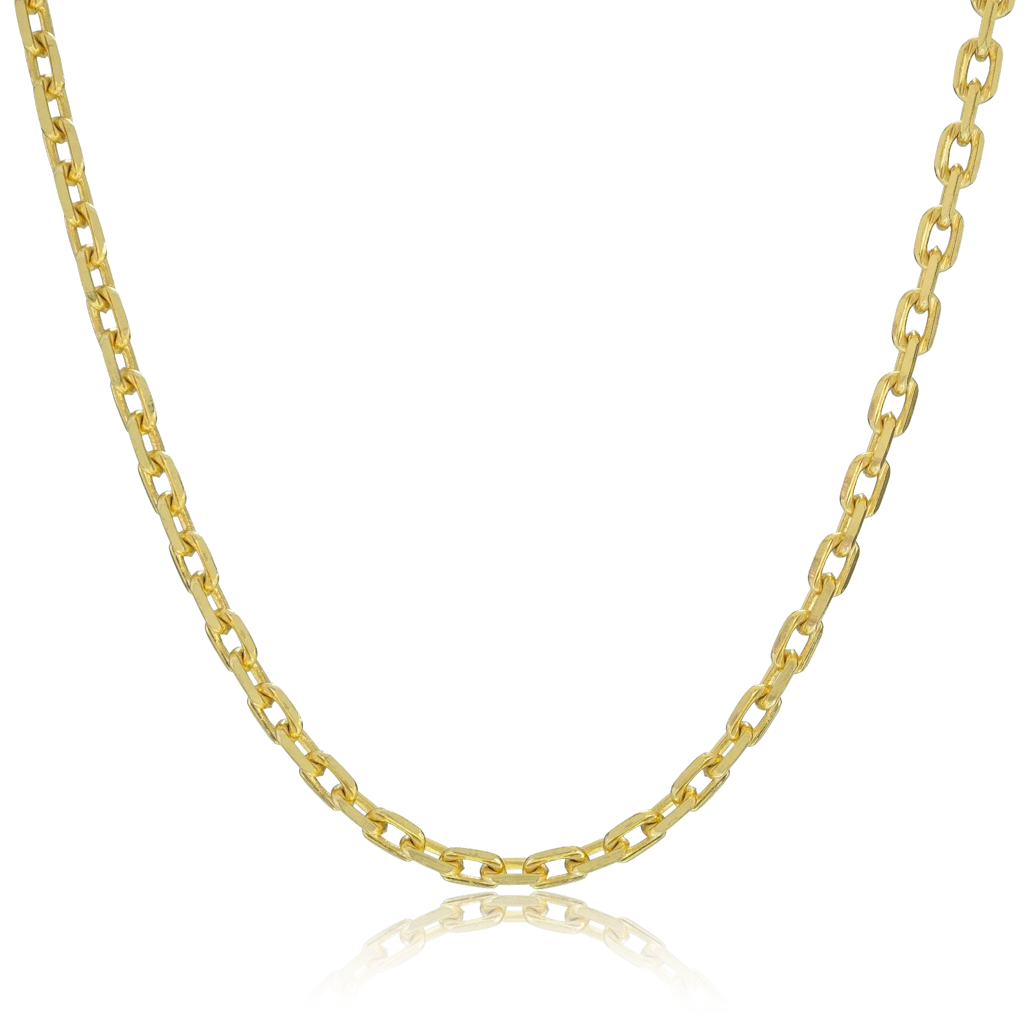 Corrente Cadeado (6mm) Banhada a Ouro 18K