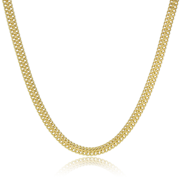 KIT Corrente + Pulseira Lacraia 7mm - Banhado a Ouro 18K 2