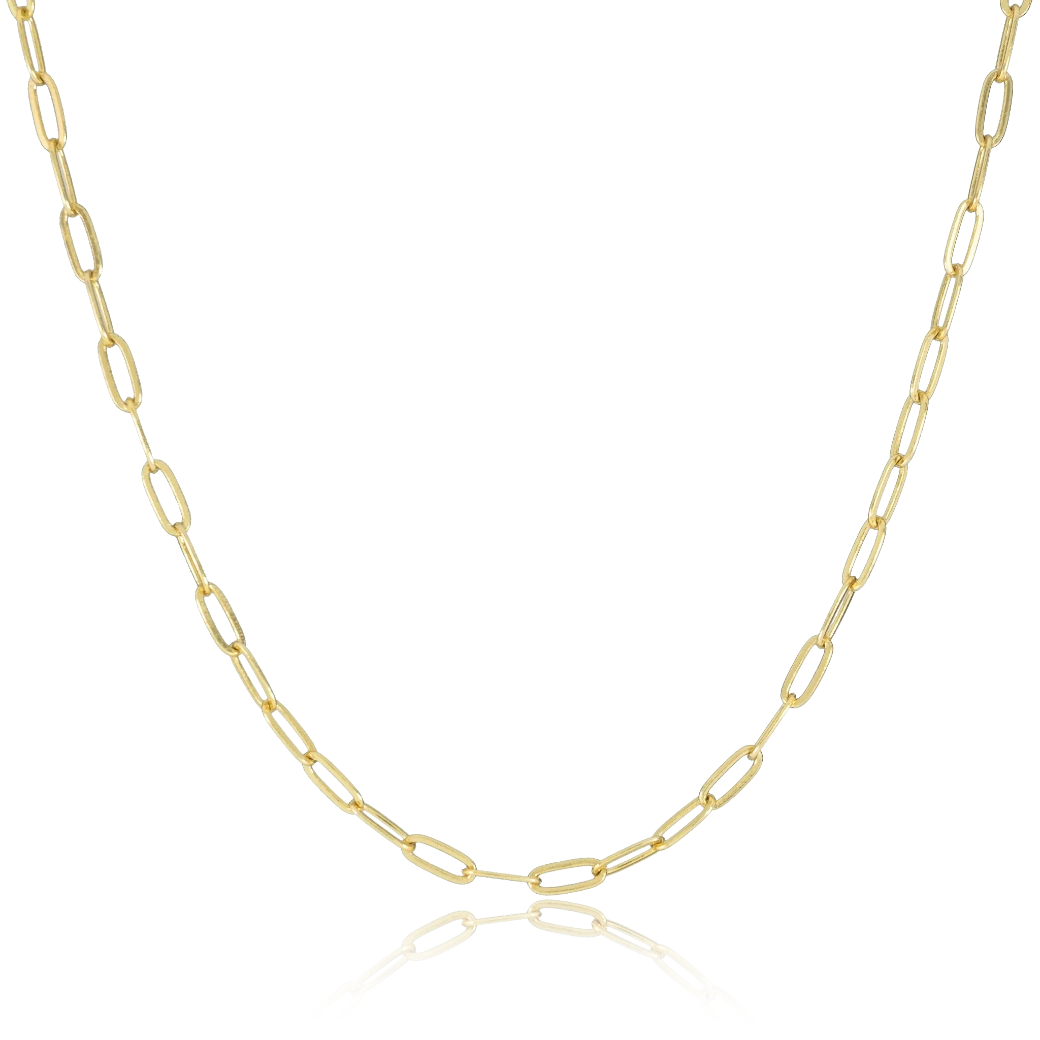 Corrente Meia Cana (5mm) Banhado a Ouro 18K