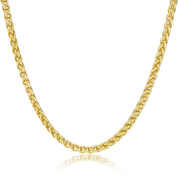 Corrente Peruana (6mm) Banhada a Ouro 18K