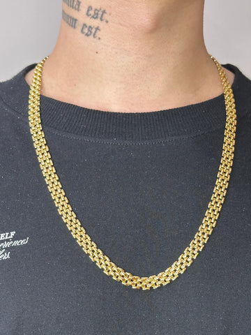 Corrente Elo Americano (10mm) Banhado a Ouro 18K