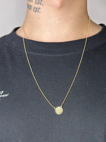 Escapulário Cadeado São Bento - Banhado a Ouro 18K