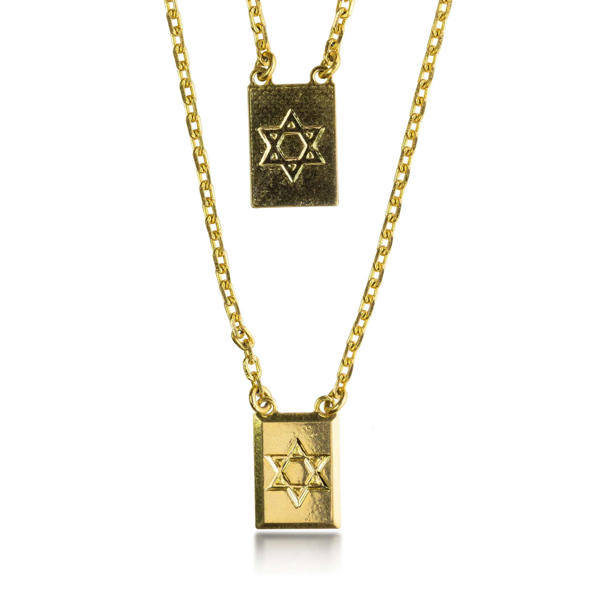 Escapulário Estrela de Davi - Banhado a Ouro 18K