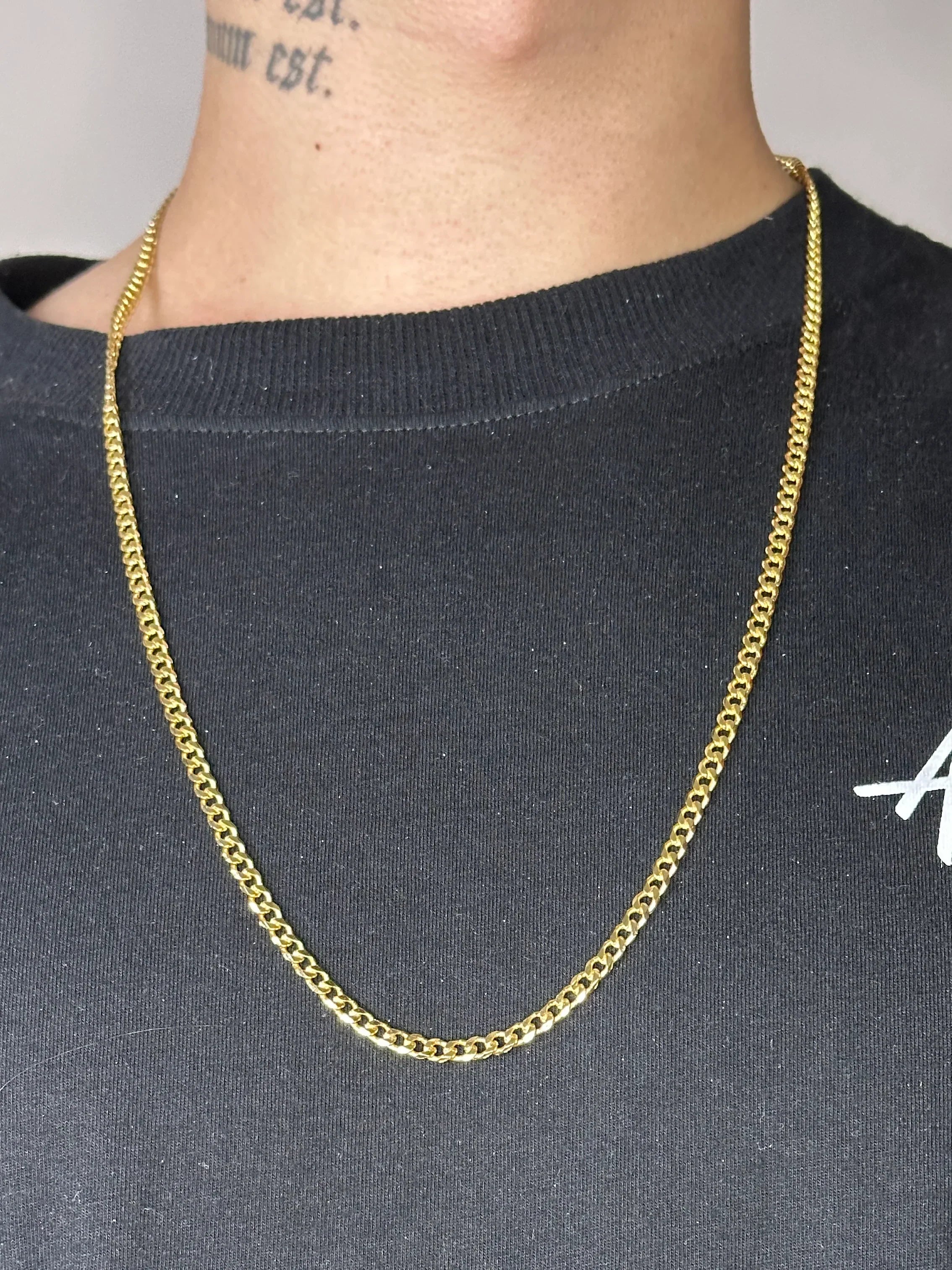Corrente Grumet (4mm) Banhado a Ouro 18K