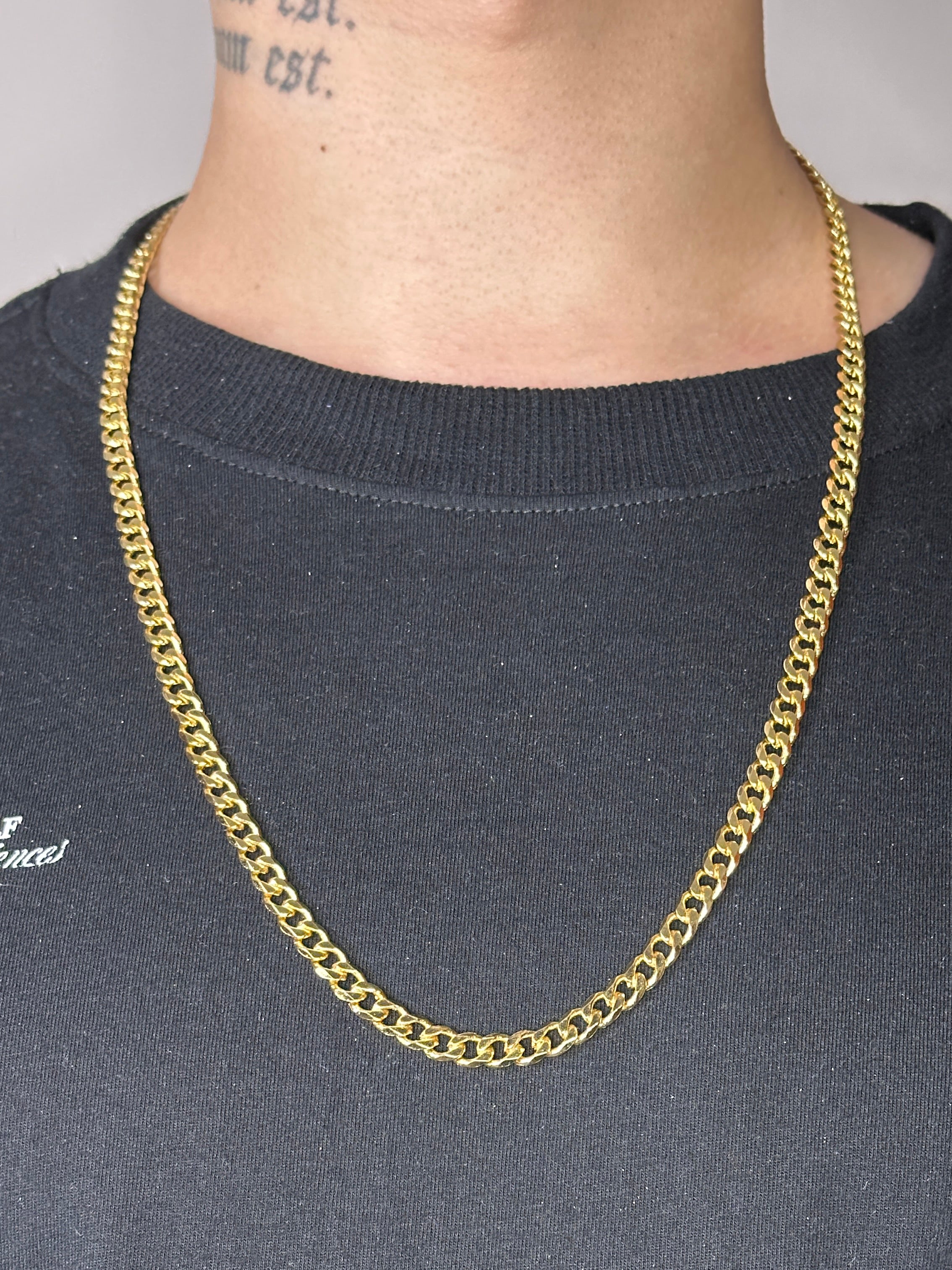 KIT Corrente + Pulseira Grumet 6mm - Banhado a Ouro 18K