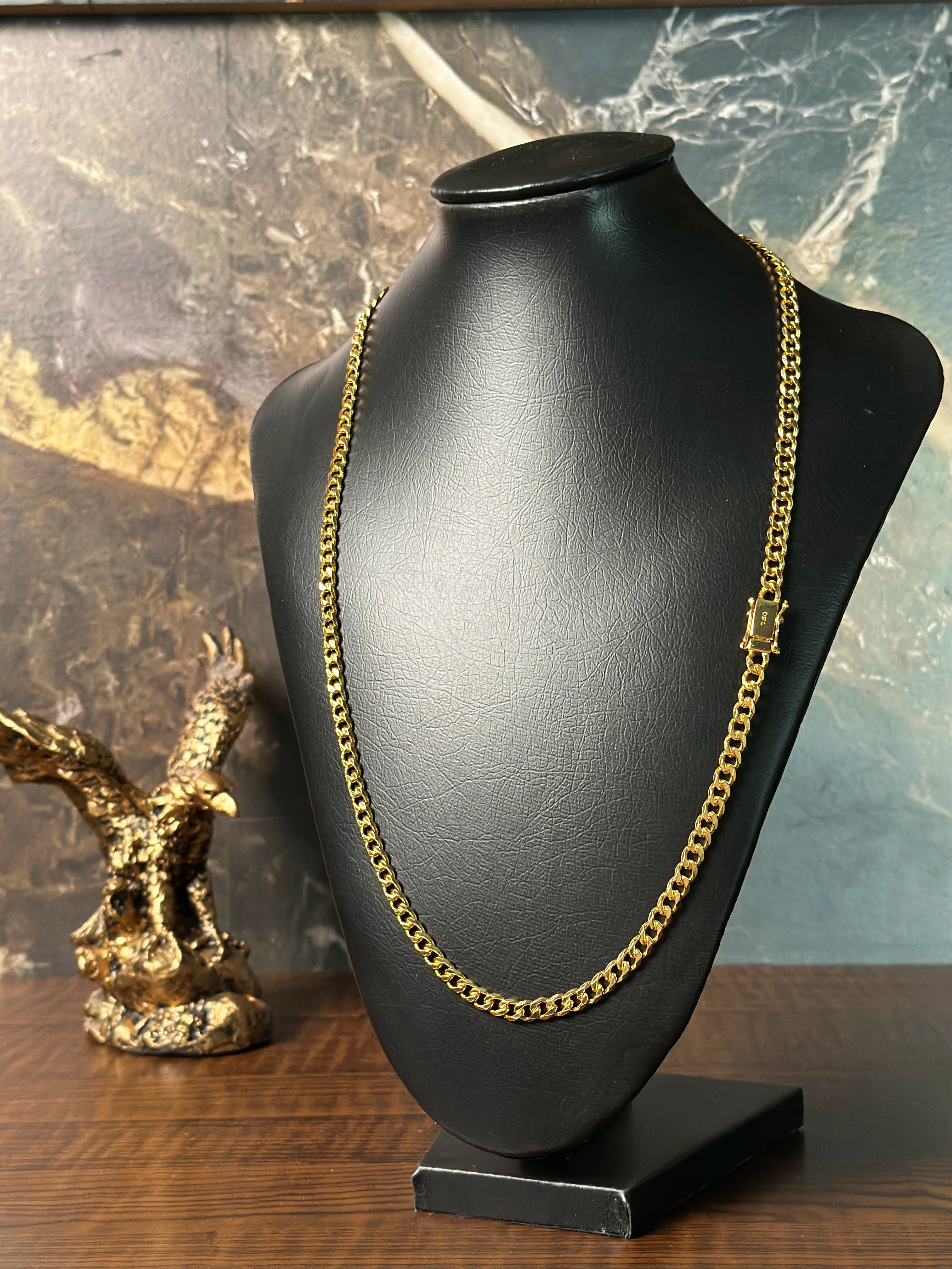 Corrente Grumet (6mm) Banhada a Ouro 18K