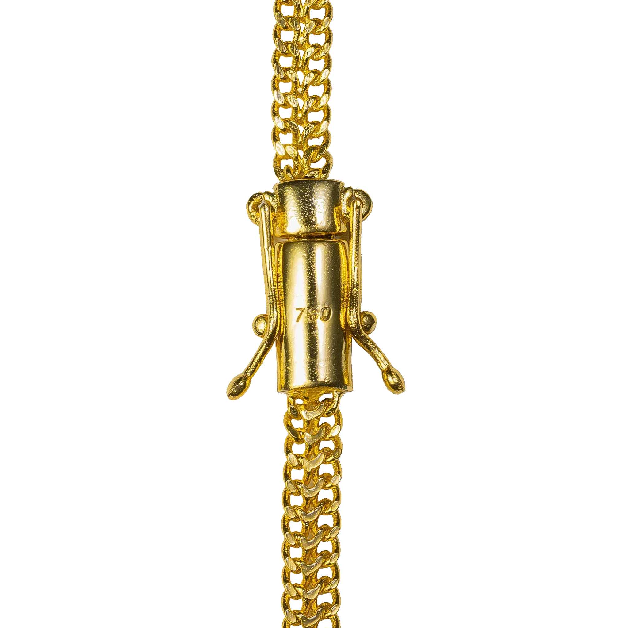 Corrente Lacraia (4mm) Banhado a Ouro 18K