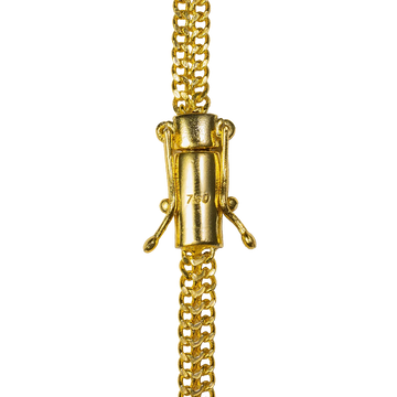 Corrente Lacraia (4mm) Banhado a Ouro 18K
