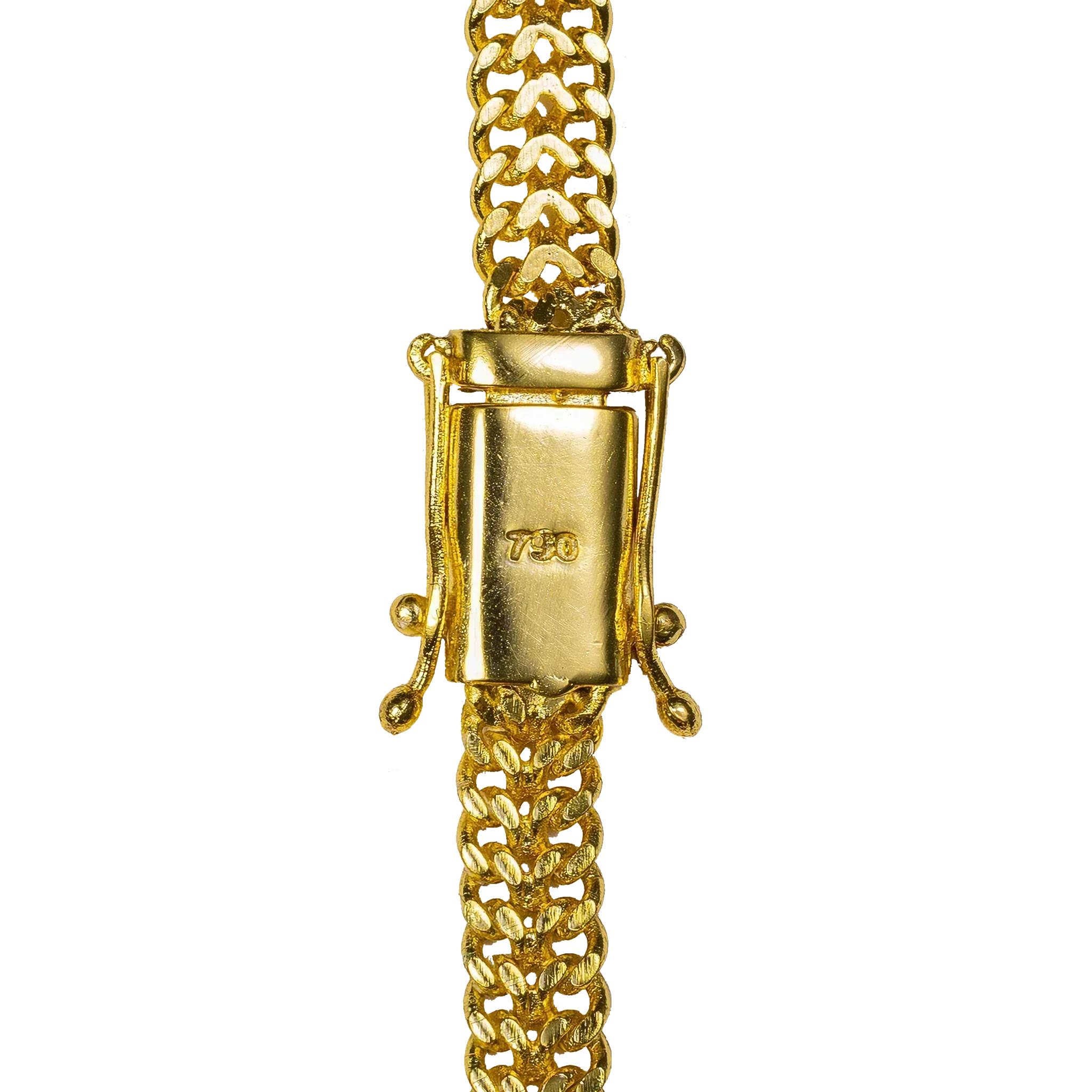 Pulseira Lacraia (7mm) Banhado a Ouro 18K